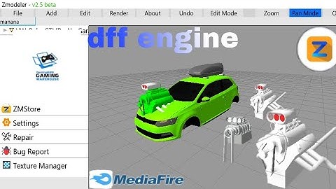 How to add engine to cars  Using Zmodeler Android