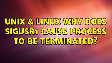Unix & Linux: Why does SIGUSR1 cause process to be terminated?