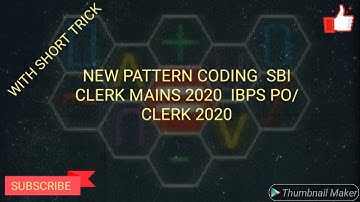 New pattern coding decoding reasoning tricks | #ReasoningMania | SBI IBPS PO/CLERK PRE MAINS 2020
