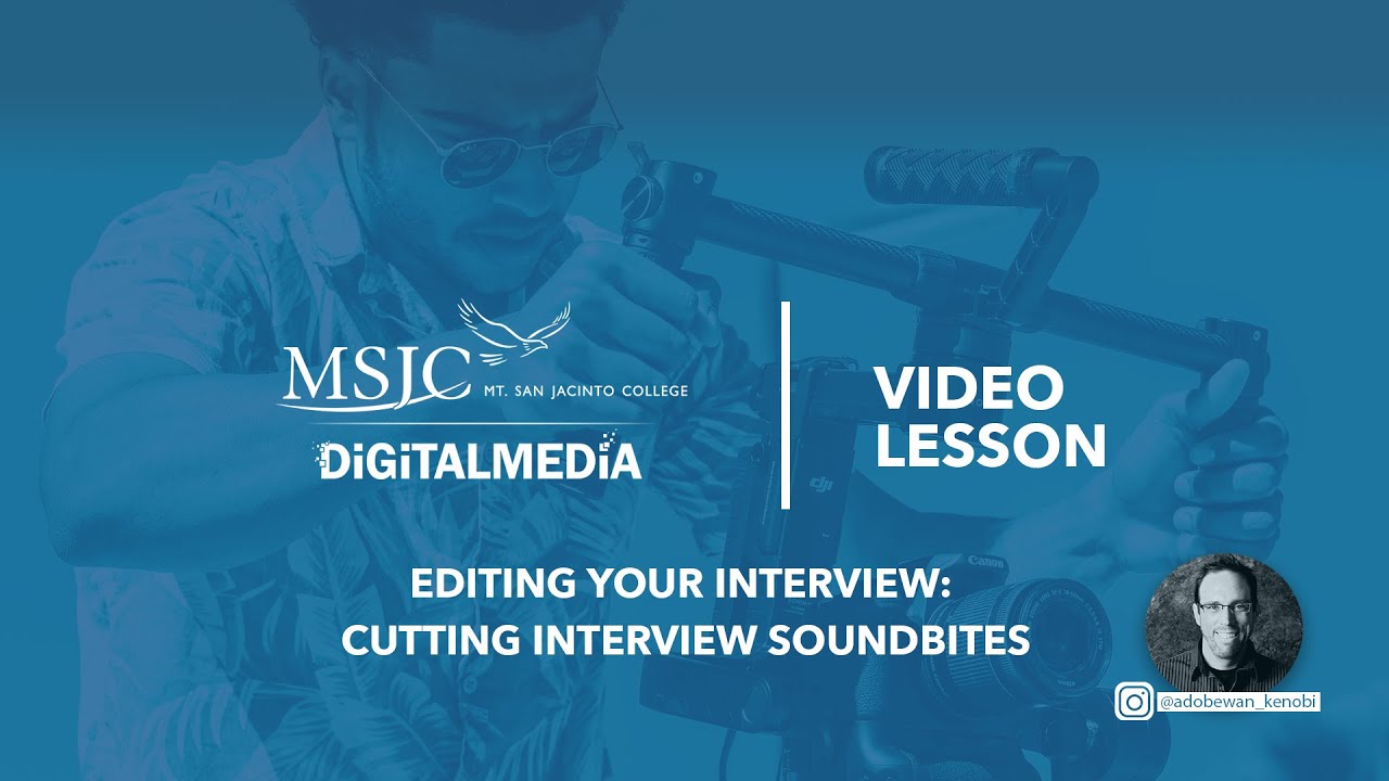 DIG190 | Editing Your Interview: Cutting Interview Soundbites - YouTube