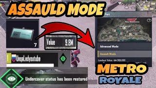 ASSAULT MODE - 9,9 MİLLION VALUE -  I PLAYED SECRET MODE - PUBG METRO ROYALE