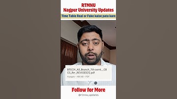 How to know whether the time table is real or fake, RTMNU Nagpur University students