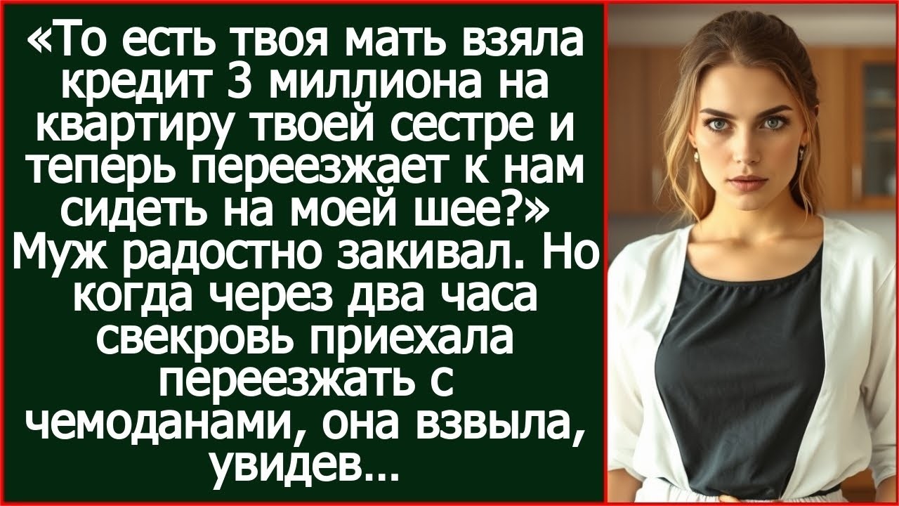 То есть твоя мать взяла кредит на квартиру твоей сестре и теперь переезжает сидеть на моей шее.