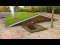 25 Days Building The Most Amazing Underground Temple House and Swimming Pool