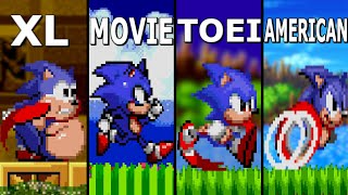 American Sonic- Toei Sonic- Fat Sonic- Movie Sonic