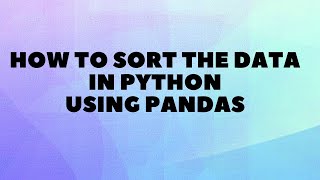 How to Sort the data in Python using Pandas Net Worth