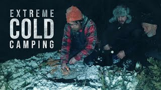 We Survived a Brutal Cold Night in Primitive Shelters