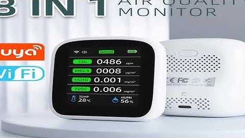 A must-have product! Tuya WIFI 8 In 1 Air Quality Monitor CO2 HCHO TVOC PM1.0 PM2.5 PM10 Tester Te