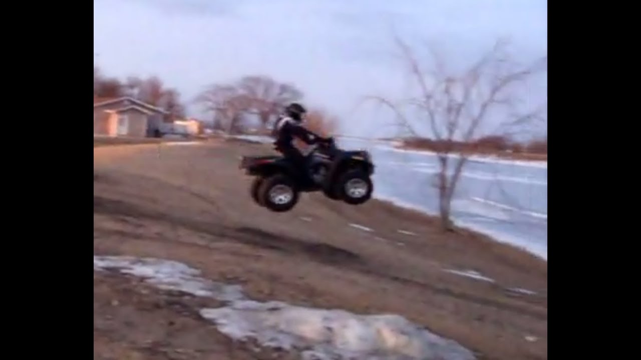 Big Atv Jump River, CanAm Outlander 800 YouTube