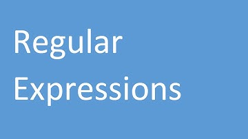 Regular Expressions
