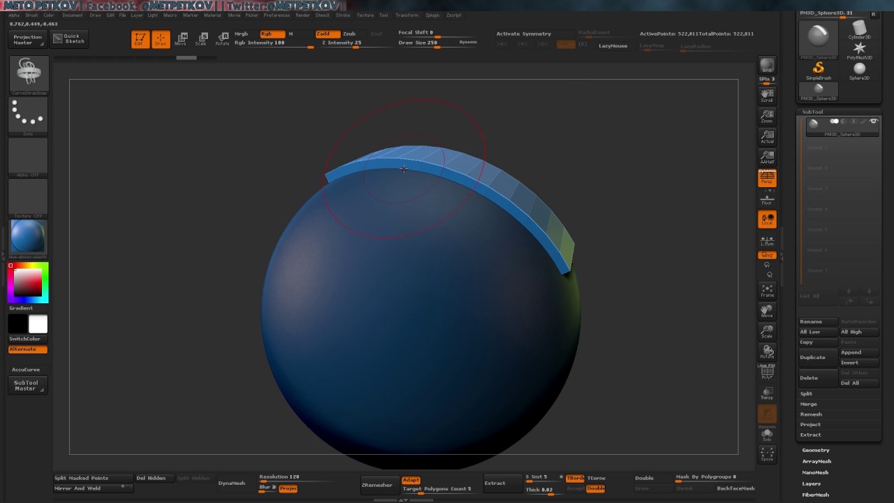 how to exture thickness in zbrusho