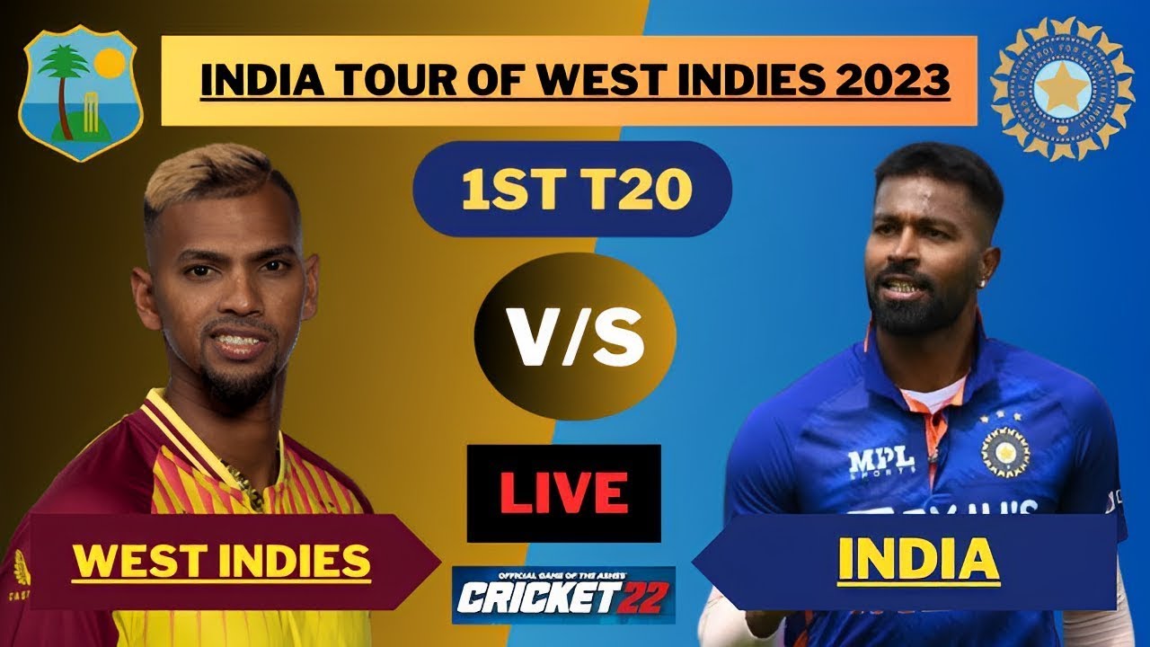 India vs West Indies 1st T20 Match - Cricket 22 Live - SHAH THE GAMER YT OFFICIAL