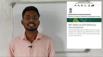 Biotechnology Eligibility Test ( DBT - BET and GAT -B ) 2020 Exam Postponed