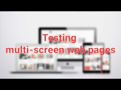 Testing multi-screen web pages