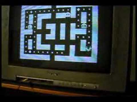 playing AVR pac-man on TV
