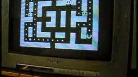 playing AVR pac-man on TV