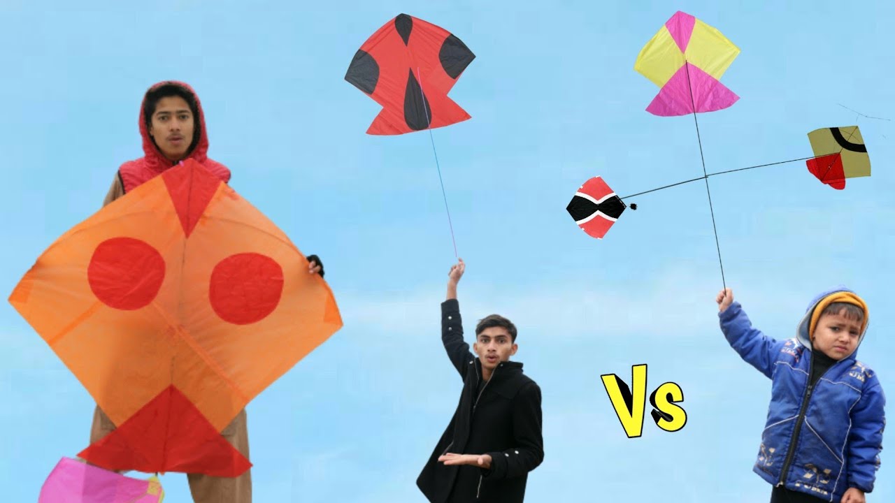 5 Feet Vs 10 Gudda Kite Flying & Cutting