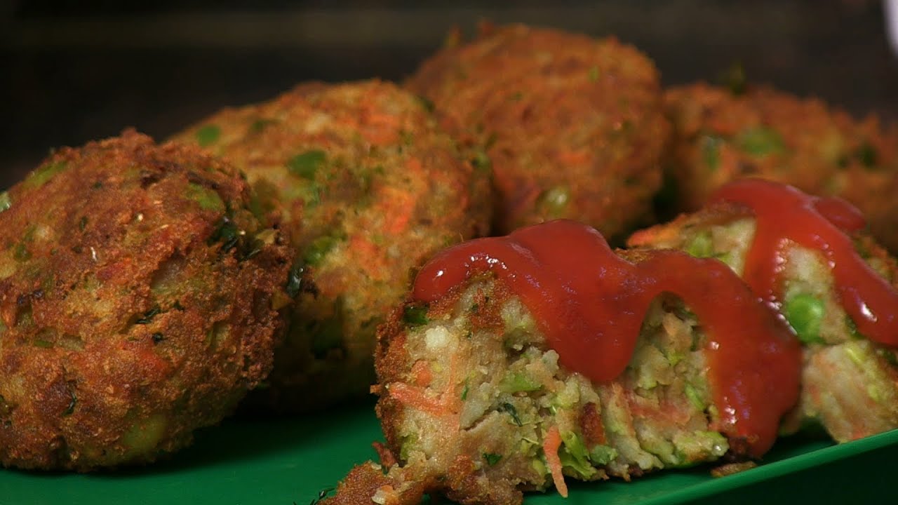 Vegetable Aloo Tikki By Seema - Potato Cutlet - Aloo Pattice  - Indian Snack Recipe | India Food Network