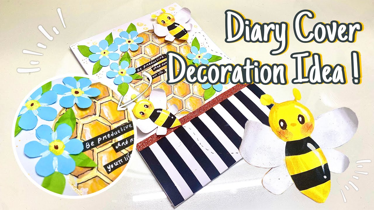 Diary Cover Decoration Ideas Front Page Design Bee Theme YouTube diary-cover-decoration-ideas-front-page-design-bee-theme-youtube