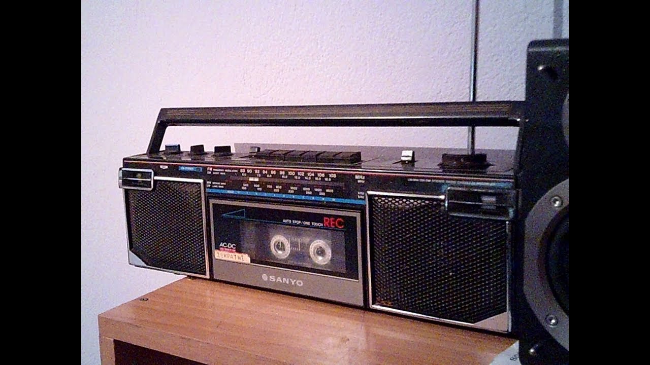 1980s Boombox SANYO test after 15 years YouTube