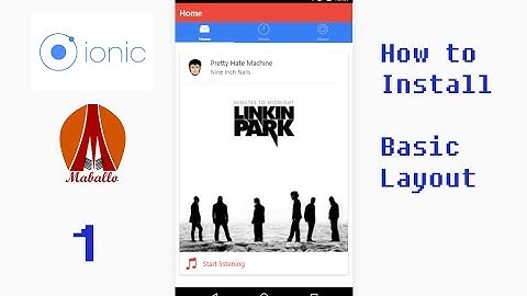 1. Install & Basic IONIC - Android application