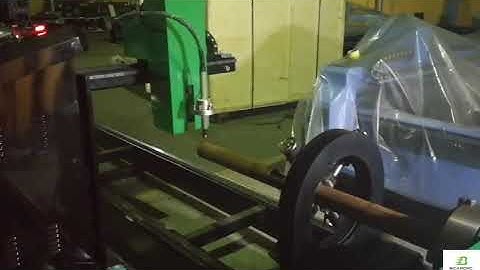 CNC Plasma Cutting Machine Cut Round Pipe with high precision and speed.call me at:0086-15054120358