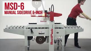 BestPack MSD-6 Manual Side Drive Dual Mast Case Sealer for 6" Tape | www.ProPac.com