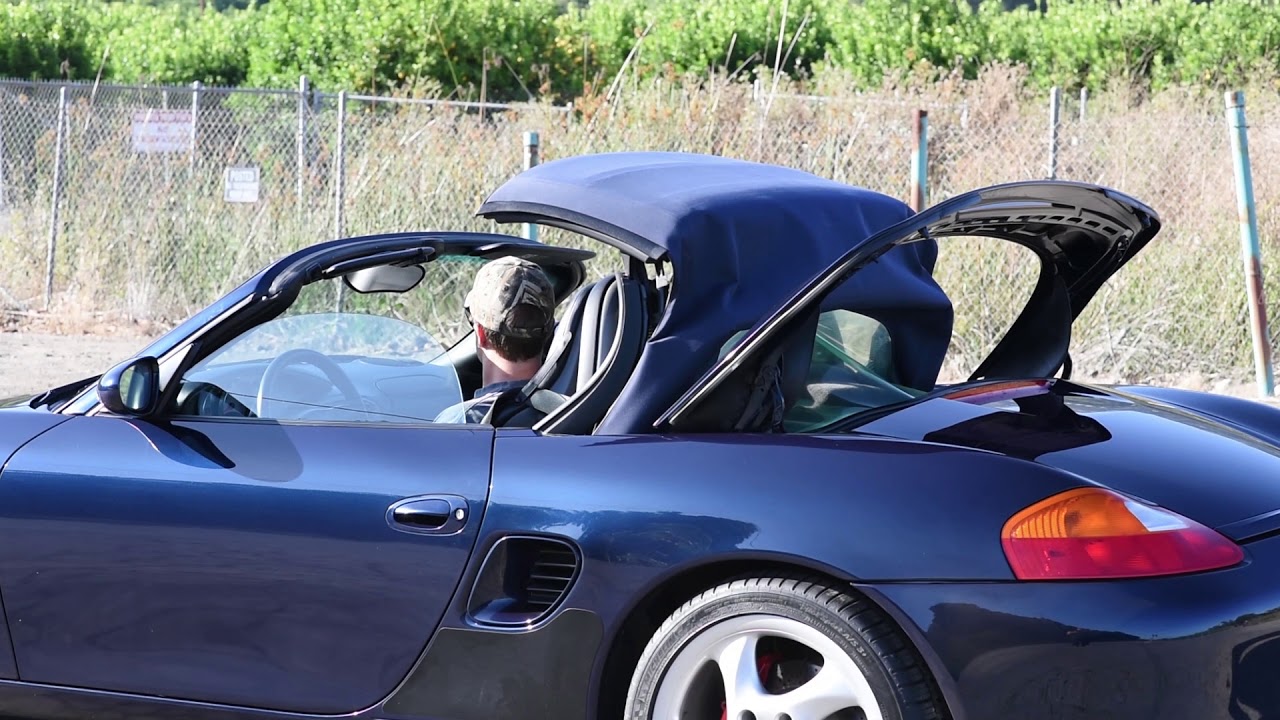 2000 Porsche Boxster S Convertible Top operation YouTube