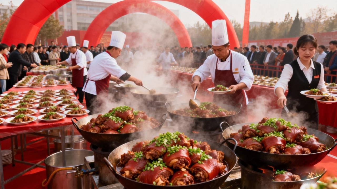 河南開封大席「天花板」！200元隨禮吃300元一桌22道菜，紅燒大鯉魚紅燒肘子紅燒肉全上桌，這也太硬核了吧！【我是忐忑妞】