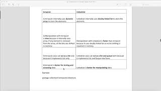 Array List Vs LinkedList