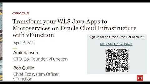 Transform your WLS Java Apps to Microservices on Oracle Cloud Infrastructure with vFunction