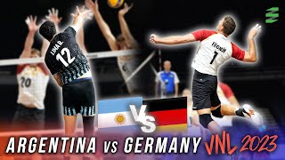 Argentina vs Germany | VNL 2023 Anaheim Volleyball Highlights