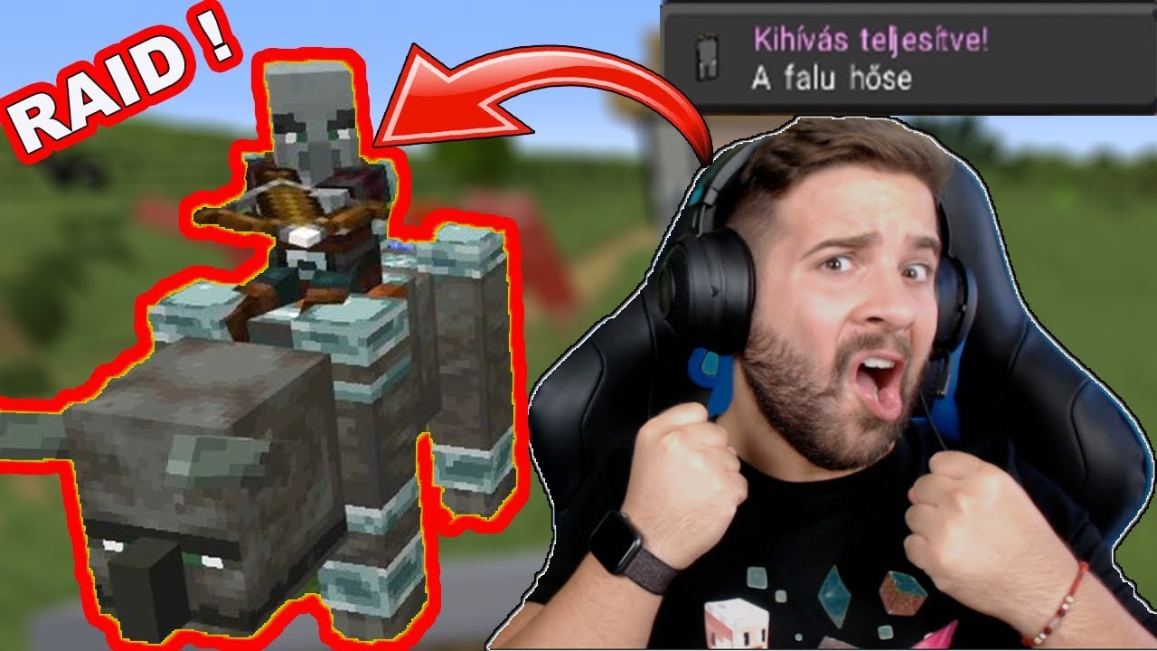LEGYŐZTÜNK egy ROHAMOT a MINECRAFTban és MEGVÉDTÜNK EGY FALUT ! (RAID) | KIVISSZÜK A MINECRAFTOT
