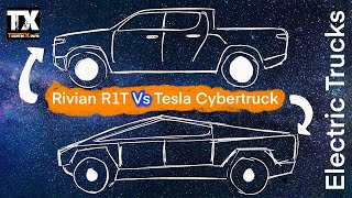 Rivian R1T Truck Vs Tesla Cyber Truck @Howmachineworks