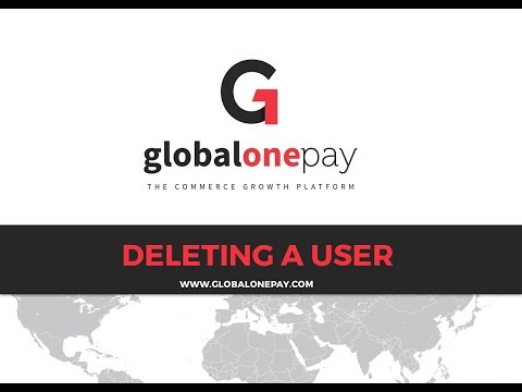 Deleting a User on the GlobalOnePay Merchant Portal