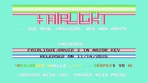 C64 4K Crack Intro: Fairlight In Major Key ! 14 November 2025!