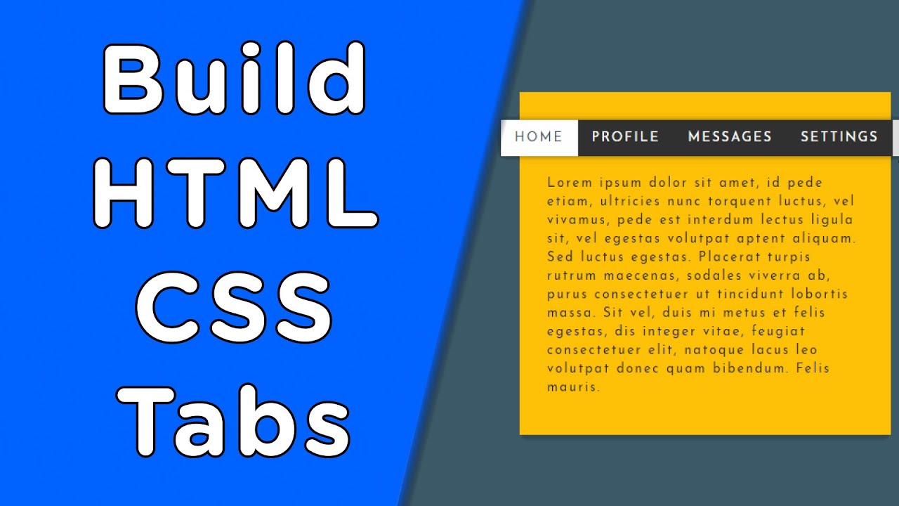 คําสั่ง tab html  New 2022  Build Tabs Using HTML/CSS In Only 12 Minutes