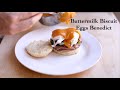 Buttermilk Biscuit Eggs Benedict & Nashville Hot Hollandaise