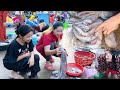 Morning port seafood so busy in my countryside, Seafood tour | Family cooking | Cooking with Sros