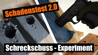 Experiment: Schadenstest 2.0 - Wie gefährlich sind Schreckschusswaffen?