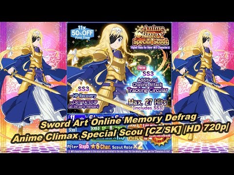 Sword Art Online Memory Defrag Anime Climax Special Scout Cz Sk Hd 7p Youtube