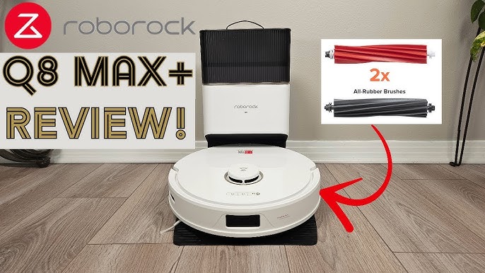 Roborock Q8 Max+ Robot Vacuum Cleaner 5500Pa Suction DuoRoller Brush White