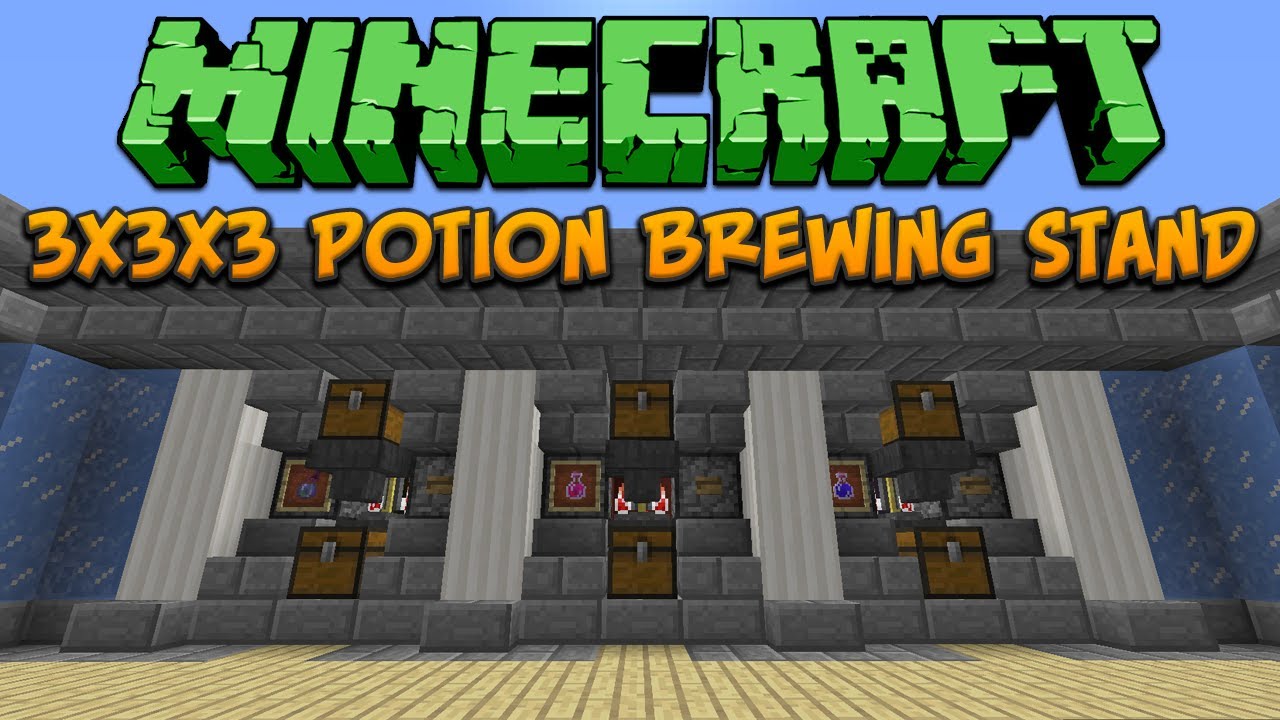 Minecraft: 3x3x3 Potion Brewing Stand Tutorial - YouTube