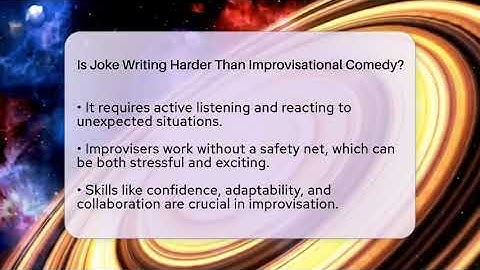 Is Joke Writing Harder Than Improvisational Comedy? | Open Mic Manual News