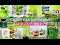 KITCHEN TOUR DAPUR KONTRAKAN HIJAU SEDERHANA 3 PETAK (part 1)