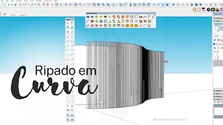 Como Fazer Ripado Em Curva No Sketchup 2023  Plugin Jhs