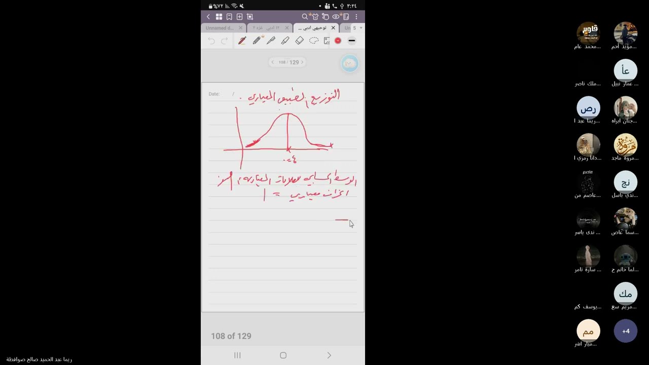 الحصة (1) -- التوزيع الطبيعي المعياري
