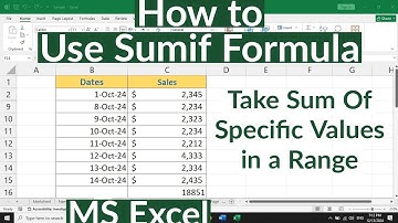 How to Use Sumif Function in Excel | MS Excel Sumif Function | How to Sum Specific Values in Excel