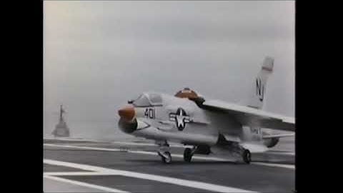 US Navy F-8 Crusader in action