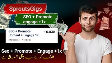 How To Complete New Seo + Promote + Engage + 1x Task on SproutsGigs | Easy Task on SproutsGigs |